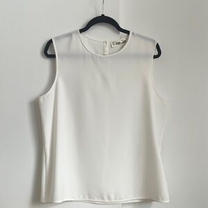Diane Von Furstenberg White Sleeveless Blouse